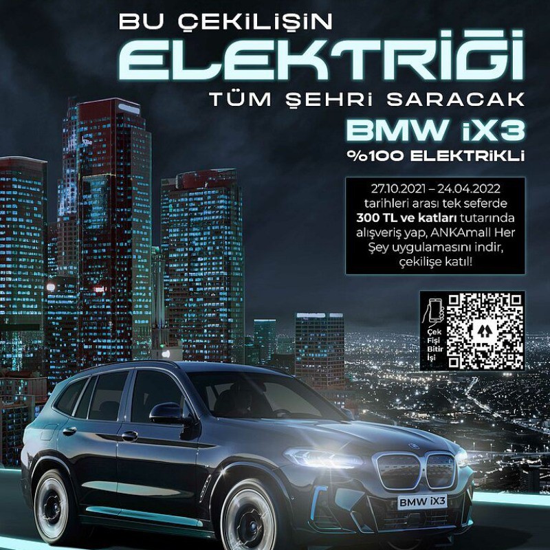 BMW iX3 %100 Elektrikli Otomobil Çekilişi!